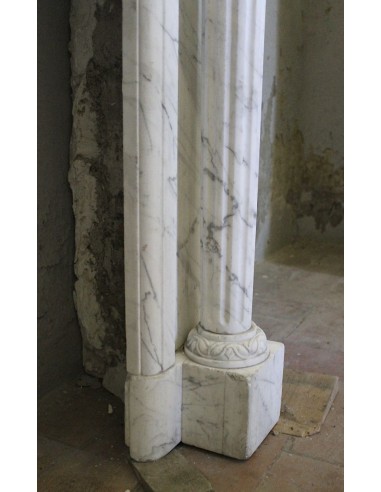 231 SMALL ORIGINAL LOUIS XVI FIREPLACE MANTEL...