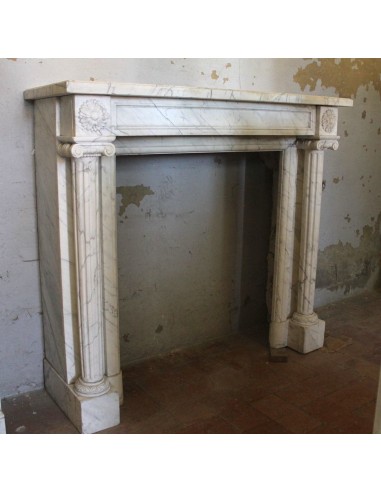 231 SMALL ORIGINAL LOUIS XVI FIREPLACE MANTEL...