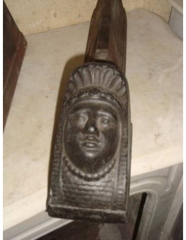 038 COPPIA DI ALARI PER CAMINETTO "RETOUR...