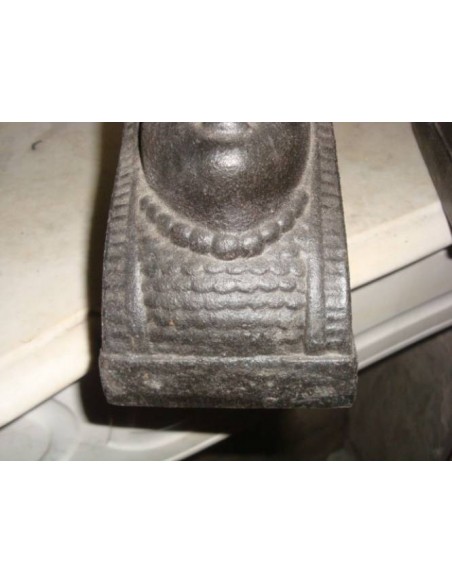 038 COPPIA DI ALARI PER CAMINETTO "RETOUR D'EGYPTE"