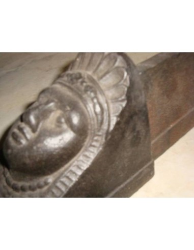 038 COPPIA DI ALARI PER CAMINETTO "RETOUR...