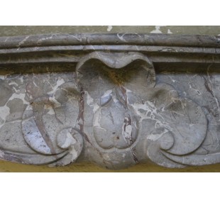Antique Italian fireplace mantel in "Macchia Vecchia" marble offered at a bargain price. 2
