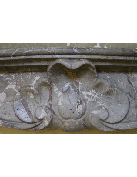 014 OCC ANTIQUE ITALIAN "MACCHIA VECCHIA" MARBLE FIREPLACE MANTEL