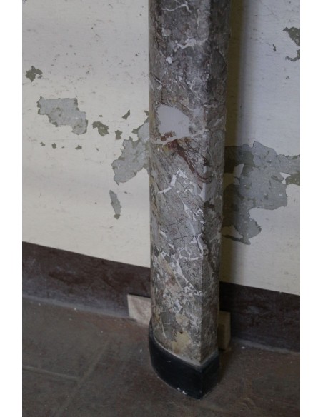 014 OCC ANTIQUE ITALIAN "MACCHIA VECCHIA" MARBLE FIREPLACE MANTEL