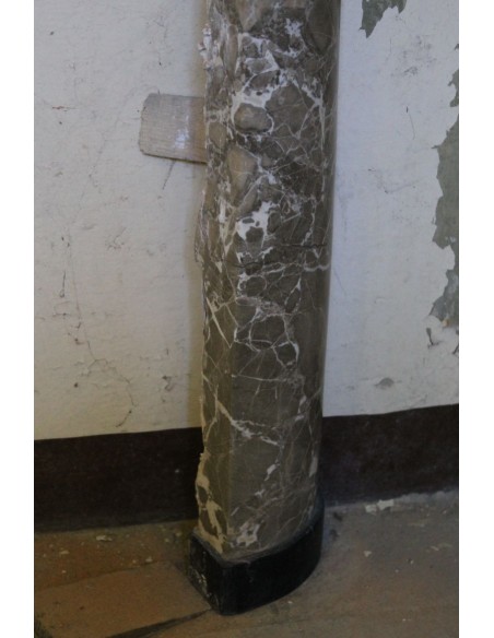 014 OCC ANTIQUE ITALIAN "MACCHIA VECCHIA" MARBLE FIREPLACE MANTEL