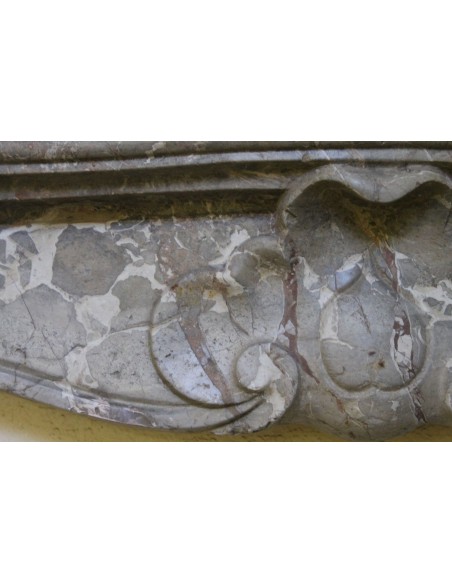 014 OCC ANTIQUE ITALIAN "MACCHIA VECCHIA" MARBLE FIREPLACE MANTEL