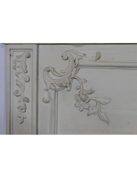 220 CAMINIERA GESSATA IN STILE REGGENZA MA D'EPOCA NAPOLEONE III