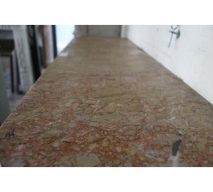 Antique Empire-style fireplace mantel, known as "Lion's Paws" carved in yellow floral marble and coming from Paris. 2