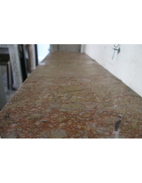 535 ANTIQUE EMPIRE-STYLE "LION'S PAWS" FIREPLACE MANTEL IN YELLOW "FIORITO" MARBLE