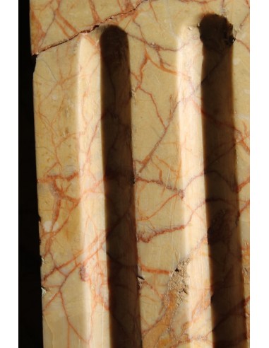 207 ANTIQUE LOUIS XVI "CANNELURE" FIREPLACE IN...