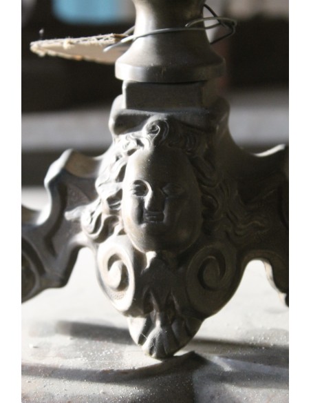 012 COPPIA DI ALARI PER CAMINETTO MAGNIFICANTI IL RE SOLE