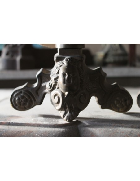 012 COPPIA DI ALARI PER CAMINETTO MAGNIFICANTI IL RE SOLE