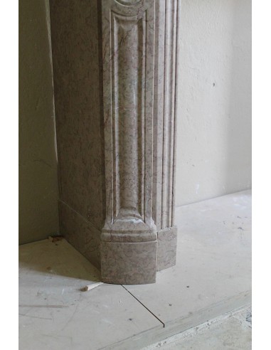 057 ANTIQUE ELEGANT LOUIS XV "PIED GALBÉ" FIRE...