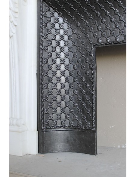 252 AG OUTSTANDING LOUIS XVI "CARQUOIS" FIREPLACE MANTEL IN EXCEPTIONAL WHITE STATUARY CARRARA MARBLE