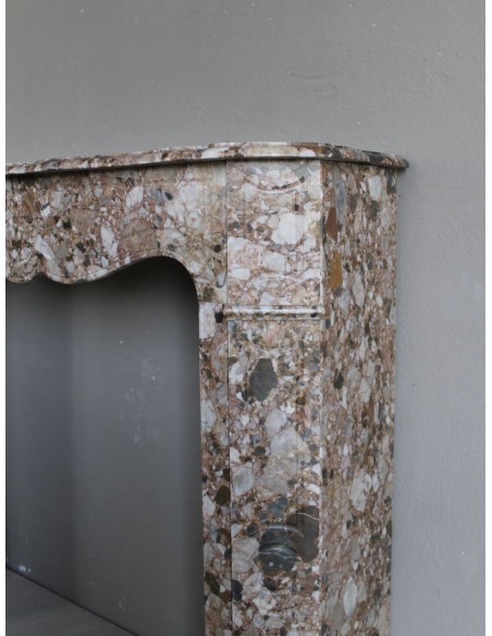 077 ORIGINAL LOUIS XV "POMPADOUR PLAT" IN BREACH OF THE PYRENEES MARBLE