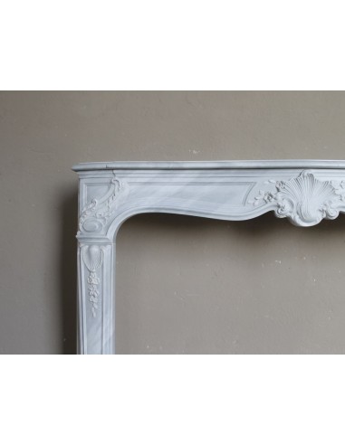 603 ANTIQUE ART NOUVEAU FLORAL FIREPLACE CARVED...