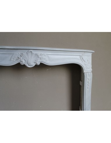 603 ANTIQUE ART NOUVEAU FLORAL FIREPLACE CARVED...