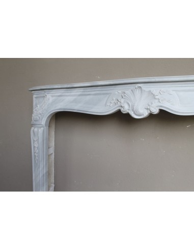 603 ANTIQUE ART NOUVEAU FLORAL FIREPLACE CARVED...