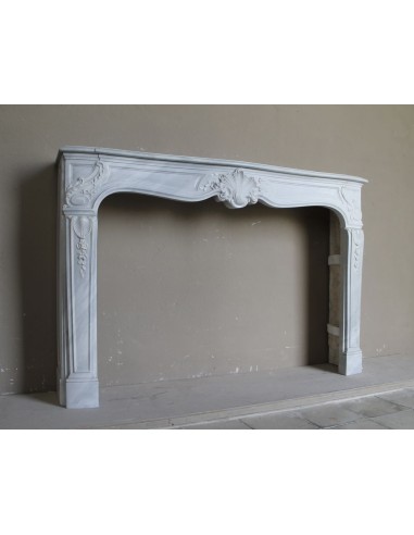 603 ANTIQUE ART NOUVEAU FLORAL FIREPLACE CARVED...