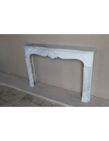 603 ANTIQUE ART NOUVEAU FLORAL FIREPLACE CARVED...