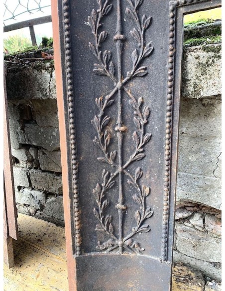 CG 059 CAMINO CONTROCUORE NEOCLASSICO FLOREALE IN GHISA D'ARTE