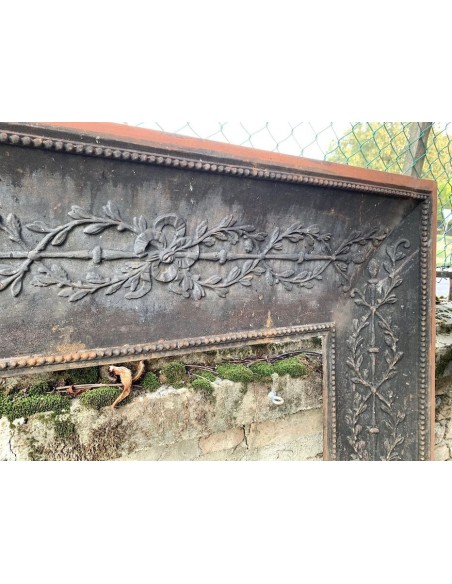 CG 059 CAMINO CONTROCUORE NEOCLASSICO FLOREALE IN GHISA D'ARTE