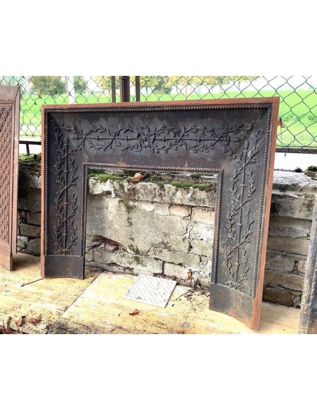 CG 059 CAMINO CONTROCUORE NEOCLASSICO FLOREALE IN GHISA D'ARTE