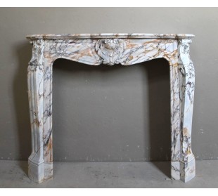 007 AG ANTIQUE LOUIS XV "AMÉLIORÉ" FIREPLACE MANTEL IN...