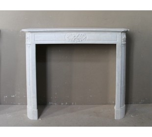 235 ORIGINAL LOUIS XVI "DÉMI-LUNE" FIREPLACE MANTEL IN...