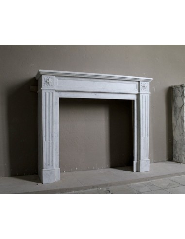 201 ANTIQUE LOUIS XVI FIREPLACE MANTEL "DEUX...