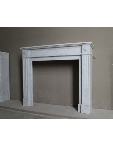 201 ANTIQUE LOUIS XVI FIREPLACE MANTEL "DEUX...