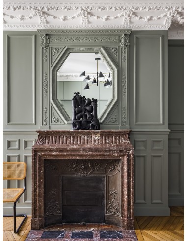 314 ANTIQUE LOUIS XIV “BOUDIN HAUT” FIREPLACE...