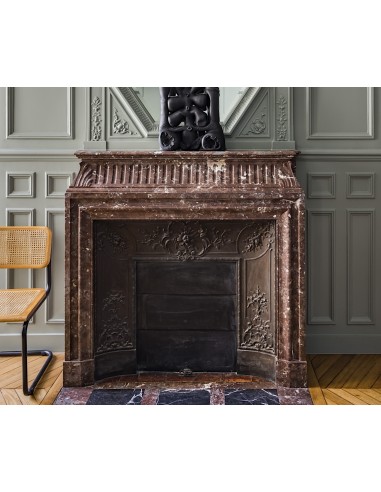 314 ANTIQUE LOUIS XIV “BOUDIN HAUT” FIREPLACE...