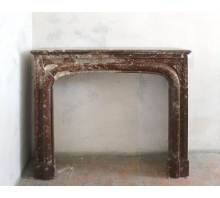 Antique red marble fireplace offered at a discounted price. A very low price for a very important mantel.