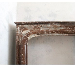 Antique red marble fireplace offered at a discounted price. A very low price for a very important mantel. 2