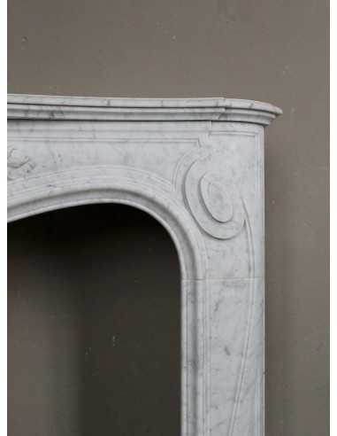 606 ANTIQUE FLORAL "MAJORELLE" FIREPLACE MANTEL...