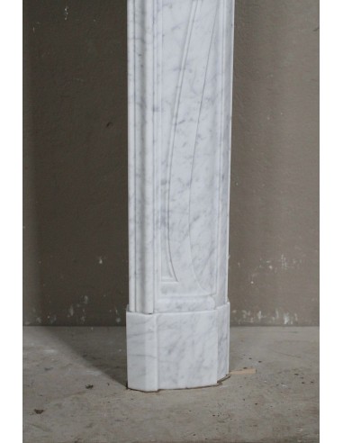 606 ANTIQUE FLORAL "MAJORELLE" FIREPLACE MANTEL...