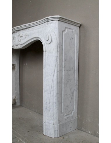 606 ANTIQUE FLORAL "MAJORELLE" FIREPLACE MANTEL...