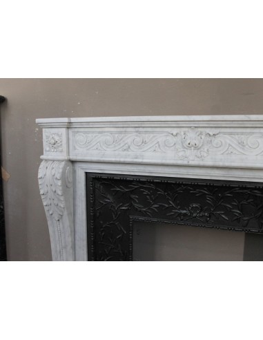251 AG NEOCLASSICAL "ESCARGOT" FIREPLACE MANTEL...
