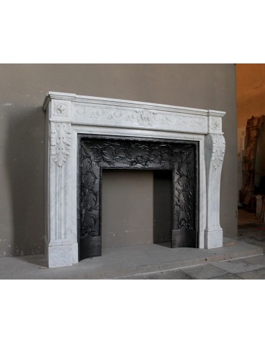251 AG NEOCLASSICAL "ESCARGOT" FIREPLACE MANTEL...