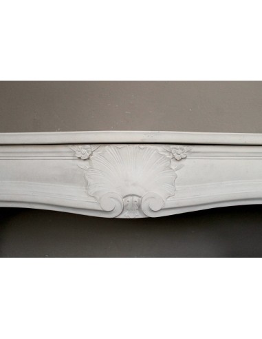906 ANTIQUE FLORAL LOUIS XV “REGENCY” FIREPLACE...