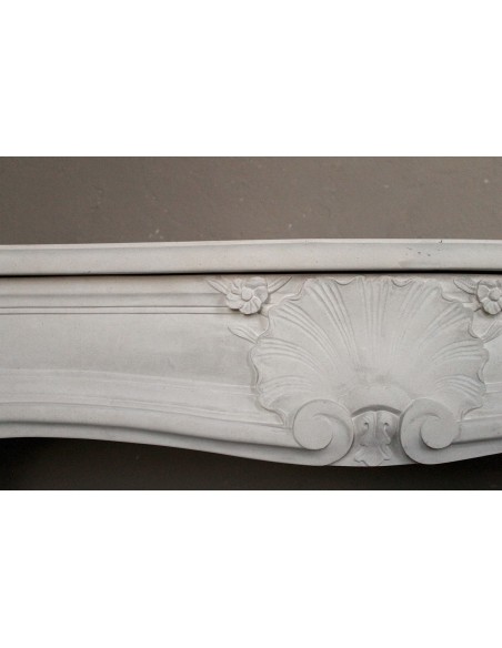 906 ANTIQUE FLORAL LOUIS XV “REGENCY” FIREPLACE MANTEL IN BEAUJOLAIS PIERRE DORÉE