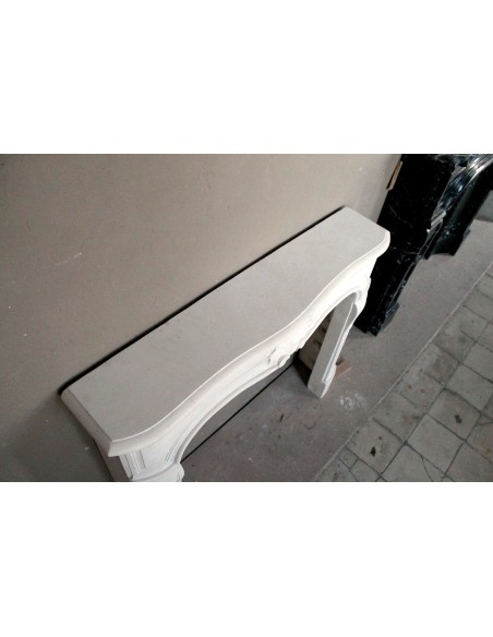 906 ANTIQUE FLORAL LOUIS XV “REGENCY” FIREPLACE MANTEL IN BEAUJOLAIS PIERRE DORÉE