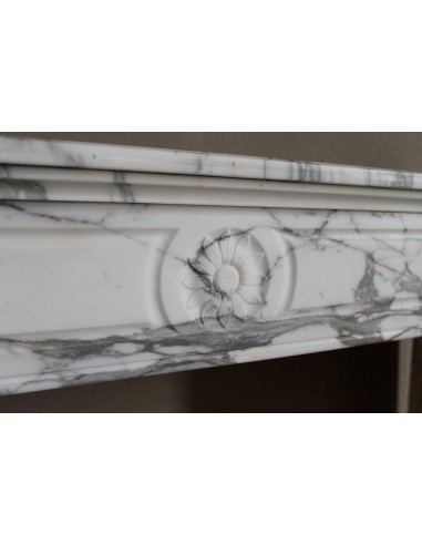 216 LOUIS XVI “DÉMI-LUNE MARGUERITE” FIREPLACE...