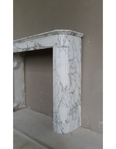 216 LOUIS XVI “DÉMI-LUNE MARGUERITE” FIREPLACE...