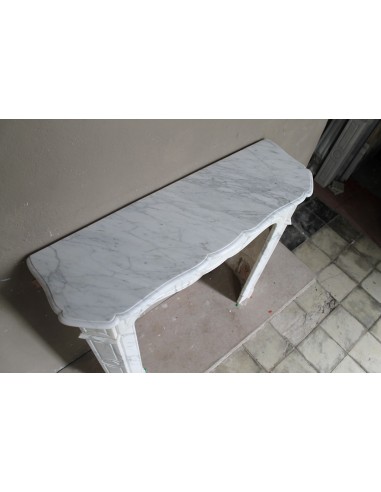 080 LOUIS XV "POMPADOUR PLAT" FIREPLACE MANTEL...