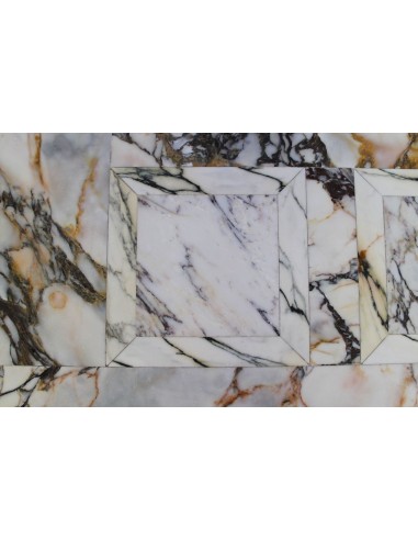 Exceptional antique Neoclassical-style fireplace mantel with fine floral carvings in stunning Italian Calacatta Gold marble.