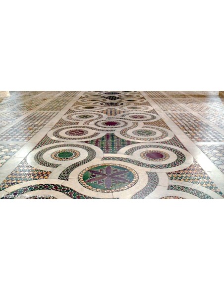 260 AG EXCEPTIONAL LOUIS XVI FLORAL "MACARON" COLUMN FIREPLACE MANTEL IN SUPERB CALACATTA GOLD MARBLE