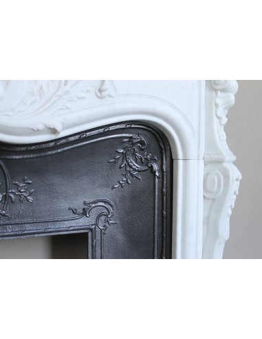 081 AG ANTIQUE LOUIS XV "ROSACES” FIREPLACE...