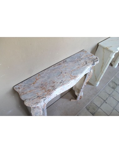 Antique Baroque style fireplace mantel in  beautiful Calacatta Gold marble. This is a rare and elegant marble fire surround.